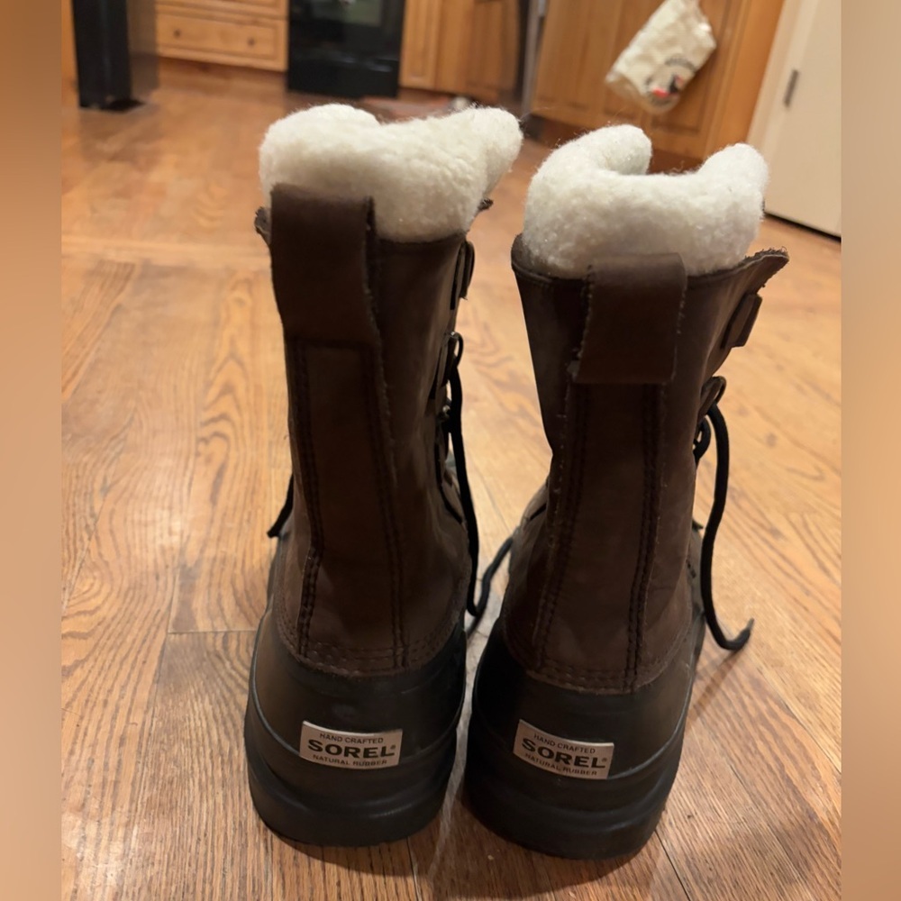 Men’s dark brown Sorel Winter Boots Size 9 - Picture 4 of 6